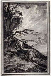 La fiancée du roi de Garbe - dans « Contes et nouvelles en vers » par Jean de La Fontaine. 1776. Illustration de P.P. Choffard