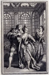 La fiancée du roi de Garbe - dans « Contes et nouvelles en vers » par Jean de La Fontaine. 1776. Illustration de P.P. Choffard