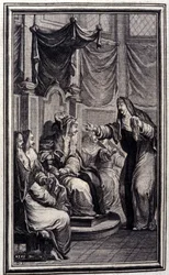 Le psautier - dans « Contes et nouvelles en vers » de Jean La Fontaine. 1776. Illustration de P.P. Choffard.