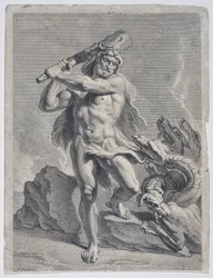 Hercule combattant l