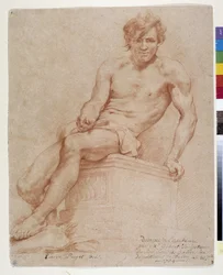 Homme assis (sanguine)
