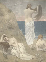 Jeunes filles au bord de la mer