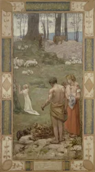 Sainte Geneviève enfant en prière
