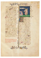 Page de "De Proprietatibus Rerum" par Bartholomeus Anglicus, dans la traduction française de Jean Corbechon, vers 1390