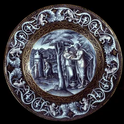 Vénus et Psyché (émail peint)