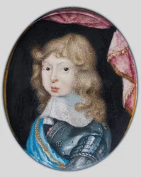 Miniature de Charles XI, Roi de Suède enfant, vers 1662