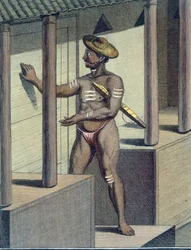 Carépatré Pandaron (dévot religieux voué au silence), gravé par Poisson, de 