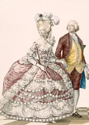 Robe de mariée informelle, gravée par Dupin, planche n°88 de 