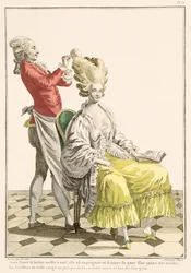 Une jeune femme en peignoir avec son coiffeur, planche 31 de 