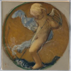 Dessin, Étude pour un rondeau avec Putto, fin du 19e siècle