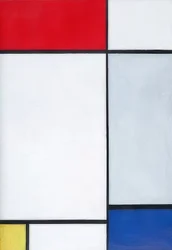 Composition en rouge, jaune et bleu, 1927