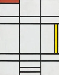 Composition en blanc, rouge et jaune, 1936