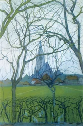 Église Saint-Jacques - peinture de Piet Mondrian (1872-1944) vers 1898