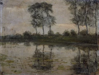 Arbres près de la rivière Gein, par Piet Mondrian. Pays-Bas, 20e siècle