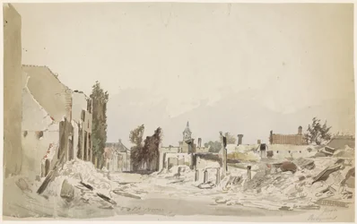 Les ruines à Bodegraven après l
