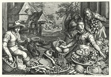 Les Vendeurs de légumes et de volaille