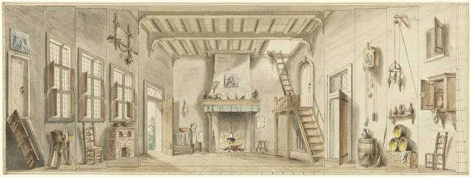 Conception pour un décor de théâtre pour l