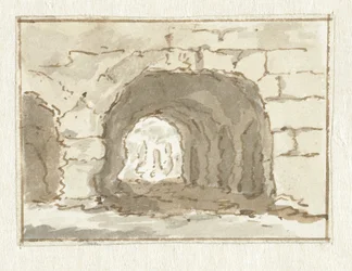 Mur romain avec arche