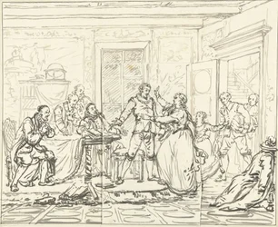 Scène de théâtre de Jacob Simonsz de Rijk