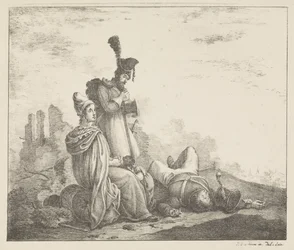Groupe en deuil près d