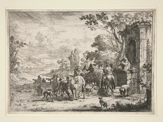 Le sportif au repos près de la fontaine de Neptune