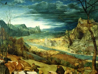 Le Retour du troupeau Automne, 1565 (détail)