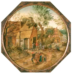 Passage à travers le village, vers 1584-1637