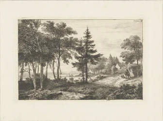 Paysage avec pin et cavalier (Paysages aquatiques)