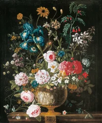 Juin, des Douze Mois de Fleurs, un calendrier floral de natures mortes