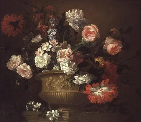 Nature morte de fleurs dans une urne