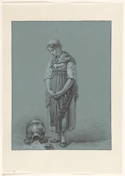 Fille debout près d