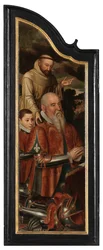 Panneau gauche du Christ en croix avec la Vierge, Saint Jean et Marie-Madeleine