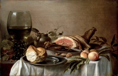 Petit déjeuner avec jambon, 1647