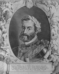 Charles V, Saint Empereur romain, gravé par Pieter van Sompel, 1644
