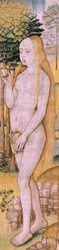 Tapisserie flamande. Série Épisodes de la vie de la Vierge. Les prophéties se réalisent à la naissance du Christ. Première tapisserie de la série. Modèles attribués à Jan von Roome (ou van B