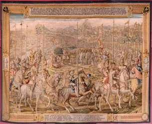 La revue des troupes à Barcelone