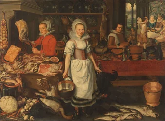 Scène de cuisine avec la parabole de l