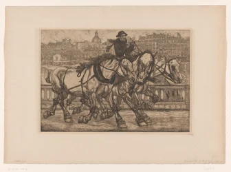 Chevaux sur le Pont Sully à Paris