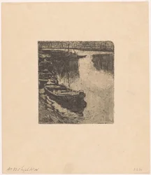 Barques à rames amarrées
