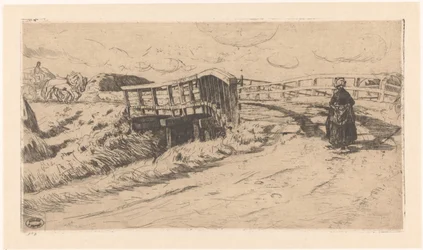 Chemin de campagne avec pont