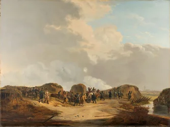 Le croissant au siège de Naarden avril 1814 (huile sur toile)