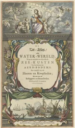 Page de titre pour Pieter Goos, De Zee-Atlas ofte Water-Wereld, 1668