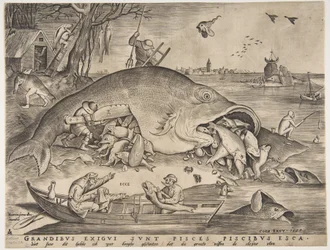 Les gros poissons mangent les petits poissons, 1557