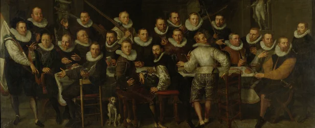 La compagnie du capitaine Gillis Jansz Valckenier et du lieutenant Pieter Jacobsz Bas, Amsterdam, 1599