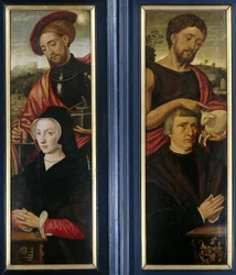 Portraits de donateurs avec les saints Adrien et Jean-Baptiste