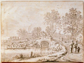 Pont sur un canal au mois de mai