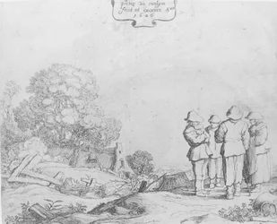Trois paysans et une femme, 1626