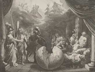 Planche 11 : Allégorie sur la discorde en France, de Caspar Barlaeus, Medicea Hospes, 1638