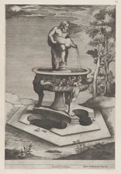 Speculum Romanae Magnificentiae : Une fontaine et un bassin, 1581