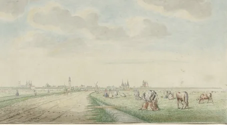 Vue de Kampen du côté terrestre